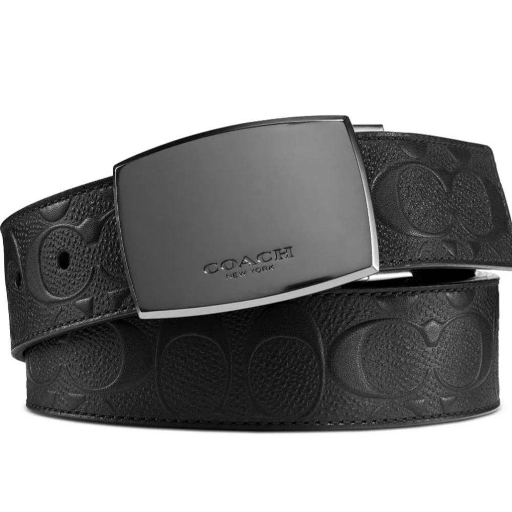 NWOT PLAQUE BUCKLE CUT-TO-SIZE REVERSIBLE BELT, 38MM